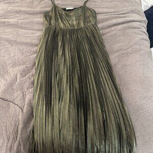 Lucky Brand Gold Empire Waist Dress - Size Medium